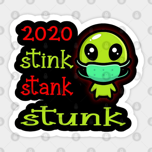 stink stank stunk Sticker by Ghani Store